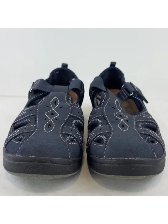 Earth Origins Eliah Fisherman Sandals Womens Size 10M Navy Blue Marine Closed - Picture 5 of 14